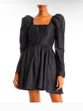 arista tulip sleeve mini dress Aje Arista Tulip Sleeve Mini Dress in Powder Blue